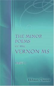 Cover of: The Minor Poems of the Vernon: Part 1