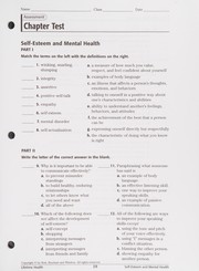 Cover of: LIFETIME HEALTH: chapter resource file, chapter 3 - self-esteem and mental health