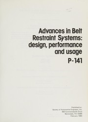 Cover of: Advances in belt restraint systems by 