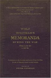 Cover of: Memoranda During the War | Walt Whitman