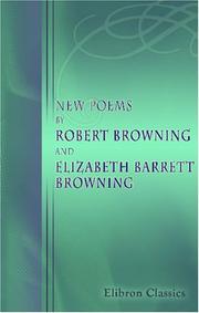 Cover of: New Poems by Robert Browning and Elizabeth Barrett Browning | Robert Browning, Elizabeth Barrett Browning