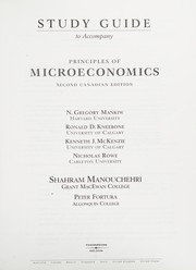 Cover of: Study guide to accompany Principles of microeconomics / N. Gregory Mankiw ... [et al.]