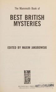 Cover of: The Mammoth Book of Best British Mysteries by Maxim Jakubowski