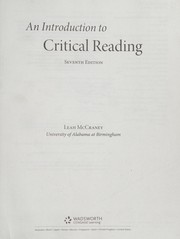 Cover of: Introduction to Critical Reading