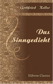 Cover of: Das Sinngedicht by Gottfried Keller