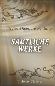 Sämtliche Werke by Theodor Fontane