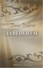 Cover of: La Religieuse by Denis Diderot