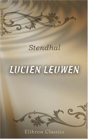 Cover of: Lucien Leuwen
