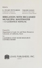 Cover of: Irrigation with reclaimed municipal wastewater: a guidance manual