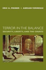 Cover of: Terror in the Balance: Security, Liberty, and the Courts