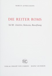 Cover of: Die Reiter Roms by Junkelmann, Marcus