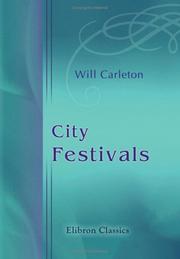 Cover of: City Festivals by Will Carleton