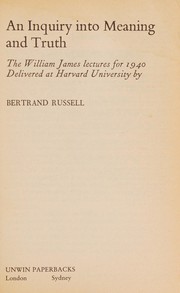 Inquiry into Meaning and Truth by Bertrand Russell