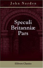 Cover of: Speculi Brinanniæ Pars: an Historical and Chorographical Description of the County of Essex, 1594