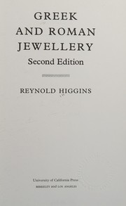 Cover of: Greek and Roman jewellery