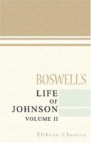 Cover of: Boswell\'s Life of Johnson: Volume 2