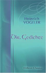 Cover of: Dir. Gedichte by Heinrich Vogeler