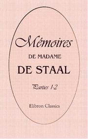 Cover of: Mémoires de Madame de Staal: Tomes 1, 2