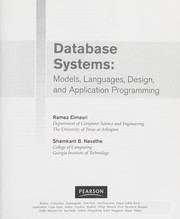 Database Systems by Ramez Elmasri, Shamkant B. Navathe
