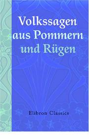 Cover of: Volkssagen aus Pommern und Rügen by Ulrich Jahn