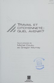 Cover of: Travail et citoyenneté: quel avenir?