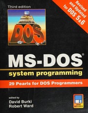 Cover of: MS-DOS system programming by edited by David L. Burki and Robert Ward.