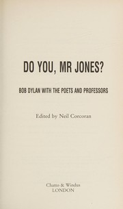 Cover of: Do you, Mr Jones?: Bob Dylan with the poets and professors