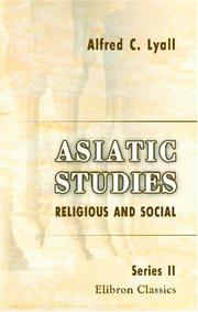 Cover of: Asiatic Studies. Religious and Social: Series 2