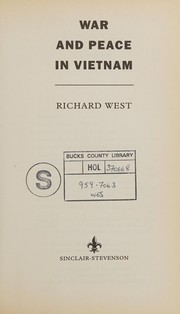 Cover of: War and Peace in Vietnam