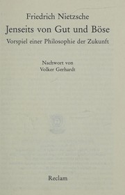 Cover of: Jenseits von Gut und Böse by Friedrich Nietzsche