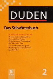Cover of: Duden, das Stilwörterbuch by Christine Tauchmann