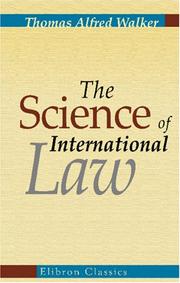 Cover of: The Science of International Law