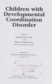 Cover of: Children with developmental coordination disorder