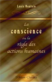 Cover of: La conscience ou la règle des actions humaines