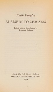 Cover of: Alamein to Zem Zem