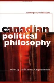 Cover of: Canadian Political Philosophy by 