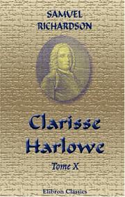 Cover of: Clarisse Harlowe by Samuel Richardson
