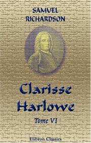 Cover of: Clarisse Harlowe by Samuel Richardson