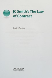 Cover of: JC Smith's the Law of Contract