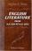Cover of: English Literature from A.D. 670 to A.D. 1832