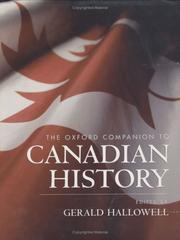 Cover of: The Oxford Companion to Canadian History by Gerald Hallowell