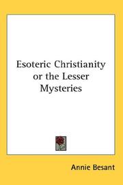 Cover of: Esoteric Christianity or the Lesser Mysteries