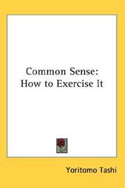 Cover of: Common Sense | Yoritomo Tashi