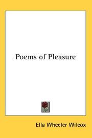 Cover of: Poems of Pleasure by Ella Wheeler Wilcox