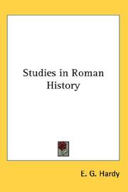 Cover of: Studies in Roman History