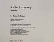 Cover of: Radio astronomy