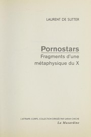 Cover of: Pornostars by Laurent De Sutter