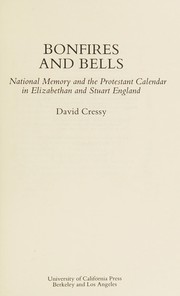 Cover of: Bonfires and bells by David Cressy