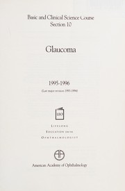 Cover of: Glaucoma: Section Ten (Basic and Clinical Science Course (1995-96, Series)