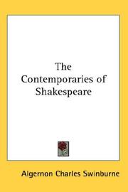 Cover of: The Contemporaries of Shakespeare by Algernon Charles Swinburne